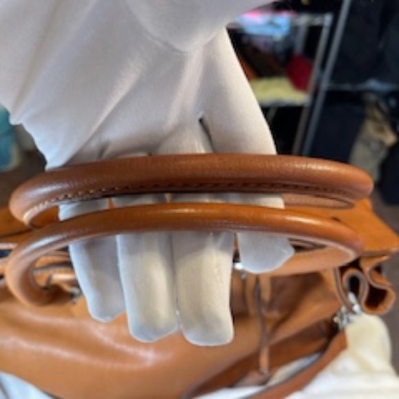 MICHAEL KORS EUC HAMILTON LOCK AND KEY BROWN HAND/SHOUDLER BAG - Picture 5 of 16